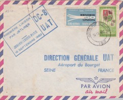 France 1960 UAT First Flight Cover By DC-8  Joannesburg-Paris - Autres & Non Classés