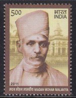 India MNH 2011, Madan Mohan Malviya, Educationist Journalist Lawyer Politician,  First Chief Scouts 1909 - Nuovi