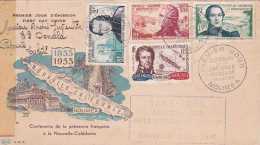 New Caledonia 1953 Centenary Of French Presence FDC - Storia Postale