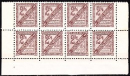 Lourenço Marques - 1893-1894,  D. Carlos I.  2 1/2 R.  Pap. Liso, (BLOCO De 8)  D. 11 3/4 X 12   ** MNH  MUNDIFIL Nº 1 - Lourenco Marques