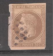 Colonies Générales, Type NAPOLEON LAURE N° 9, 30 C  BRUN, Obl Losange De Points - Napoleone III
