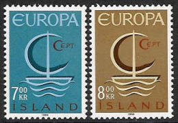 Iceland 1966 MNH/**/postfris/postfrisch Michelnr. 404-405 Europa Cept - Neufs