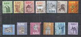 SLOVAKIA 2009-2015 - CULTURAL HERITAGE - LOT OF 13 DIFFERENT - USED OBLITERE GESTEMPELT USADO - Usati