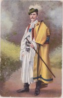 Cpa,1910,avec Timbre Et Tampon Budapest,costume Hongrois,hongrie,la Canne Et La Cappe,et Chapeau - Hongrie