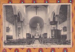 1 Cpa Marcoing Interieur De L Eglise - Chicoree A La Francaise Mairesse Cambrai - Marcoing