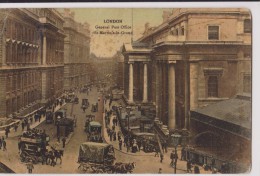 ANGLETERRE,ROYAUME-UNI,UN ITED KINGDOM,LONDON EN 1911,POST OFFICE,CENTRE VILLE,ATTELAGE,FOULE DE L ´EPOQUE - Otros & Sin Clasificación