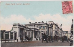 ROYAUME UNI,UNITED KINGDOM,angleterre,englan D,LONDON ,LONDRES,1908,HYDE PARK CORNER,TAXI - Autres & Non Classés