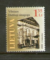 LITUANIE 2009  SYNAGOGUE DE VILNIUS   YVERT N°875   NEUF MNH** - Mosquées & Synagogues