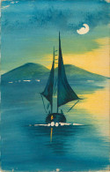 Bateaux - Voiliers - Peintures - Carte Peinte - état - Sailing Vessels