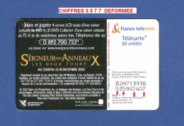 SEIGNEUR DES ANNEAUX 4 L'ANNEAU F1255a 10 / 02 GEM2  DN - 9 CARAC.  UTILISÉE - Errors And Oddities