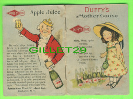 PUBLICITÉ - ADVERTISING - DUFFY'S (1842) MOTHER GOOSE - LITTLE BOOK OF 8 PAGES - AMERICAN FRUIT PRODUCT CO - - Nordamerika