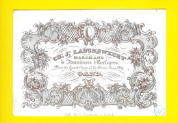 MARCHAND De FOURNITURES & HORLOGERS LANCKSWEERT Ca 1850 GENT Horloge Magasin CARTE PORCELAINE PORSELEINKAART Metier 1803 - 1800 – 1899