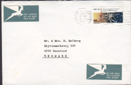 South Africa "Pegasus" Airmail Lugpos Par Avion Labels WITBANK 1977 Cover Brief Denmark Uranium Stamp - Airmail