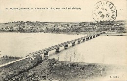 Loire Atlantique -ref B388- Oudon -le Pont Sur La Loire , Vue Prise A Vol D Oiseau  - Carte Bon Etat  - - Oudon
