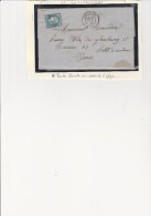 LETTRE AFFRANCHIE N° 60 AVEC VARIETEE TRAIT BLANC AU DESSUS DE L'EFFIGIE.CAD BORDEAUX 1872 - 1849-1876: Klassik