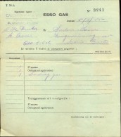 Faktuur Facture - Esso Gas - Calomic PVBA - St Andries Brugge - 1955 - Électricité & Gaz