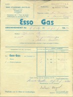 Faktuur Facture - Esso Tandard Antwerpen Gas - Calomic PVBA - St Andries Brugge - 1955 - Elektrizität & Gas