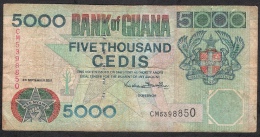 GHANA  P34f  5000 CEDIS  3.9.2001  #CM    RARE DATE ! !   F-VF - Ghana