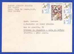 ENVELOPE -- LISBOA / CORROIOS, ALMADA - Lettres & Documents