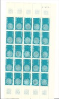 Feuille De 25 Timbres N°1638 - Hojas Completas