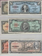 RO)1958 CUBA-CARIBE,DIFFERENT YEARS. SET OF BANK NOTES, REPUBLIC 1, 5, 10, 20, 50 AND 100 PESOS UNC PRECASTRO - Kuba