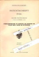 Original Patent - Heinrich Munscheid In Baak B. Hattingen A.d. Ruhr , 1879 , Steinkohle-Bohrmaschine , Bergbau !!! - Hattingen