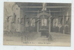 Courtalain (728) : L´intérieur De L´église En 1936 PF. - Courtalain