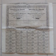 Ferrocarril De Palencia A Ponferrada Noroeste De Espana Madrid 1862 - Chemin De Fer Espagne Railway Obligacion° 61.300 - Spoorwegen En Trams