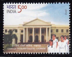India MNH 2012,  Isabella Thoburn College, Women Education, Founder, USA Missionary, The Methodist Episcopal Church - Unused Stamps