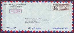 Lettre  De MONTREAL  Le 22 V 1957  Affranchie Avec 2 Timbres  AMBASSADE De FRANCE Au CANADA    Pour PARIS Par Avion - Covers & Documents