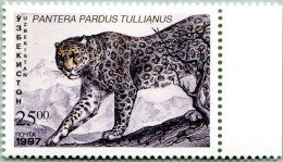 N° Michel 148 (N° Yvert 91) - Timbre D´Ouzbekistan (MNH) - (1997) - Leopard On Prowl (Panthera Pardus) (JS) - Ouzbékistan