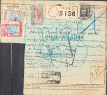 TUNISIE Bulletind'expédition De COLIS POSTAUX En C/remboursement De1925 Via LILLE (voir Les Différents Scans) - Lettres & Documents