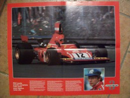 POSTER - LA GAZZETTA DELLO SPORT  LAUDA  SU FERRARI - Car Racing - F1