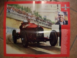 POSTER - LA GAZZETTA DELLO SPORT  NUVOLARI   SU FERRARI - Autosport - F1