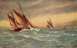 Illustrateurs - Bateaux De Pêche - Raphael Tuck - The Busy Ocean - Postcard N° 9693 - Oilette - R. Montague - état - Tuck, Raphael