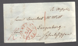 ALLEMAGNE Marque Postale Taxée 1849 De Frankfurt - Préphilatélie