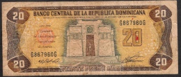 DOMINICAN REPUBLIC  P139a  20 PESOS ORO 1992 #G/G      FINE - Dominicaine