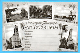 Bad Dürkheim - S/w Mehrbildkarte 10  Schreibfaulenkarte - Bad Duerkheim