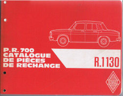 RENAULT CATALOGUE PR 700 PIECES DE RECHANGE  R 1130 ANNEES 60 Renault 8 1962 - Auto