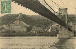 95   LA ROCHE GUYON  LE CHATEAU ET L'ANCIEN PONT SUSPENDU - La Roche Guyon