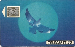 CARTE-PUBLIC-F134B-50U-SC5an-Trou 6-12/90--OISEAU BLEU-5 Ge-UTILISE-TBE - 1990