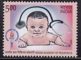 India MNH 2013, Indian Academy Of Pediatrics, Stethoscope, Disease Diagnosis, Child Health Medicine,  Rose Bud, Flower, - Neufs