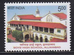 India MNH 2013, Boy's High School Allahabad, Education, - Unused Stamps