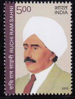 India MNH 2013,  Ruci Ram Sahni, Freedom Fighter, Scientist, Science Meteorologist Atomic Weights, Physics Chemistry - Unused Stamps