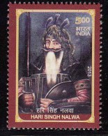 India MNH 2013, Hari Singh Nalwa, Commander-in-chief Of The Khalsa, Iron Shiled Over Body, Mineral, - Neufs