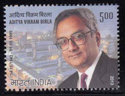 India MNH 2013,  Aditya Vikram Birla, Chemical Engineer, Indian Industrialist, Started Car, Textile, Died Of Cancer - Neufs