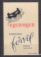 Carte Parfumée - Equivoque - Parfums Forvil - Paris - Anciennes (jusque 1960)