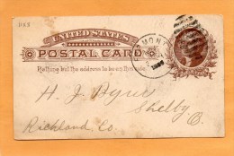 United States 1889 Card Mailed - ...-1900