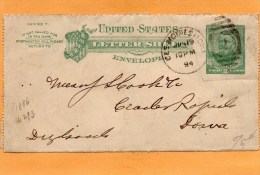 United States 1894 Card Mailed - ...-1900