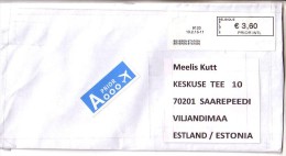 GOOD BELGIUM Postal Cover To ESTONIA 2015 - Postage Paid 3,6€ - Lettres & Documents